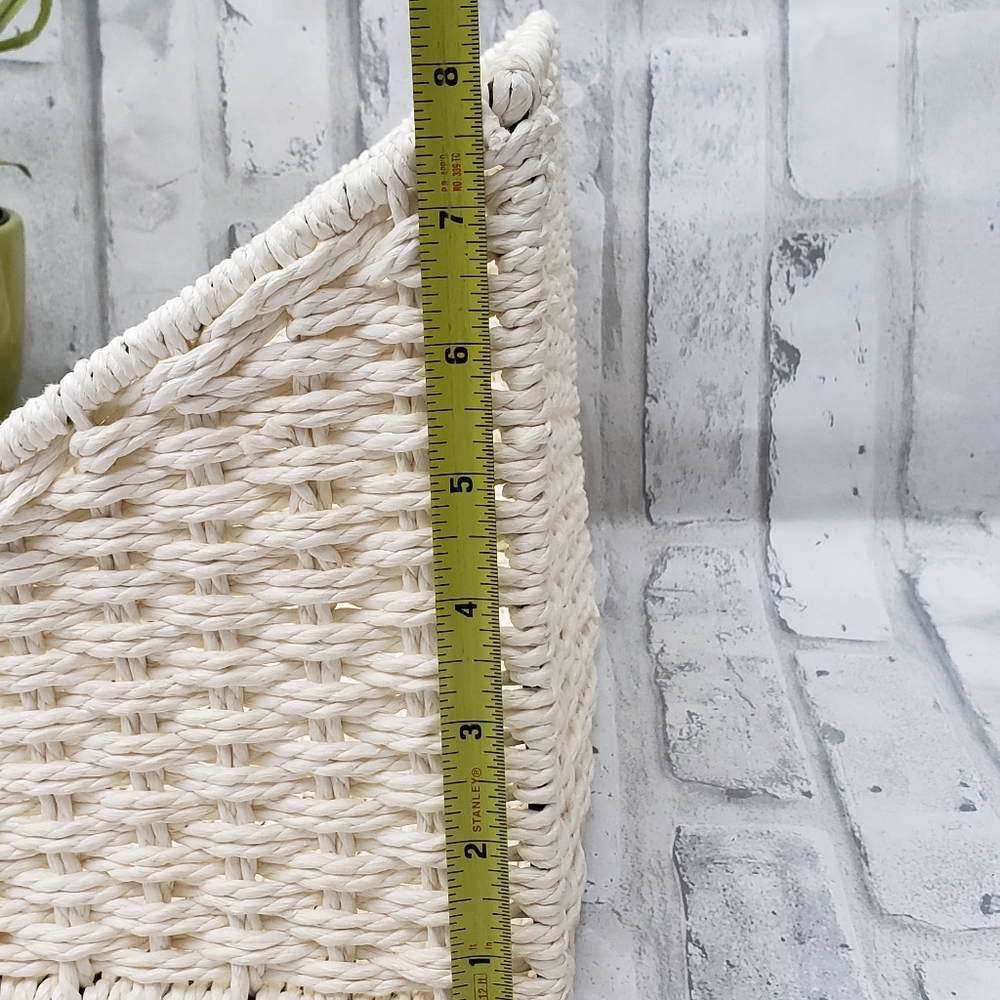 High/Low Rope Rattan Baskets Storage Bin - Picture 10 of 11